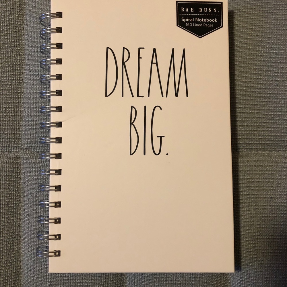 Rae Dunn Dream Big Spiral Notebook